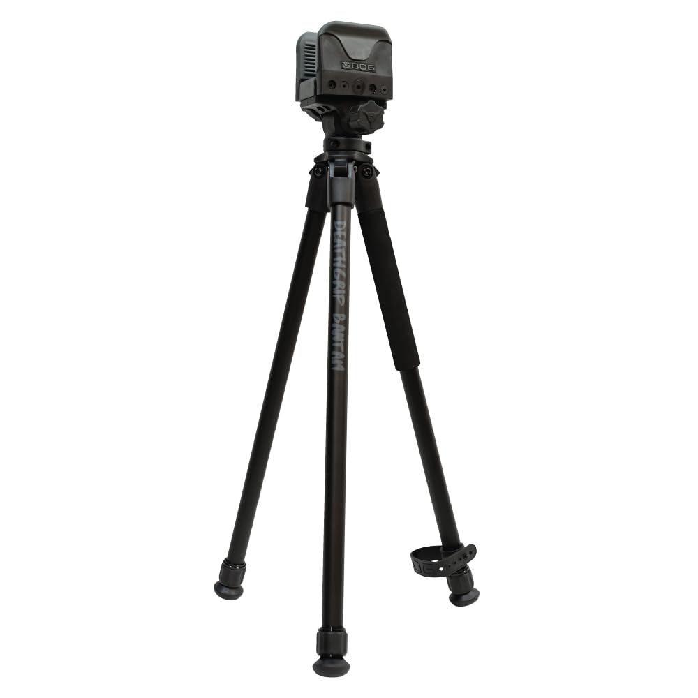 Heavy-Duty Camo Shooting Tripod – Aluminum Frame, 360° Clamp, Adjustable Legs, Bubble Level, Hands-Free Stability for Hunting