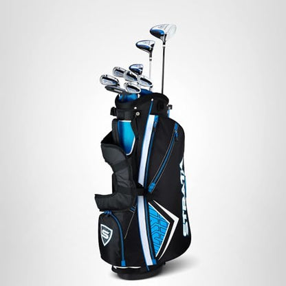 Men's Complete 12-Piece Golf Club Set with Driver, Woods, Hybrid, Irons, Putter & Stand Bag – Right Hand Steel Shaft