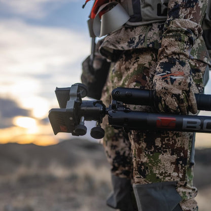 Heavy-Duty Camo Shooting Tripod – Aluminum Frame, 360° Clamp, Adjustable Legs, Bubble Level, Hands-Free Stability for Hunting