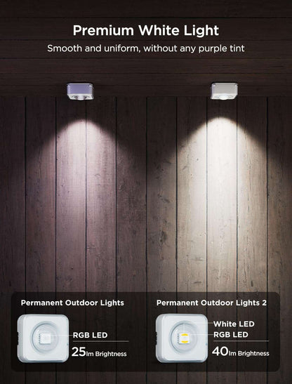 Permanent Outdoor LED Lights 100ft RGBIC, 72 LEDs, 100 Scenes, IP67 Waterproof, Smart App & Voice Control for Home & Holiday Lighting