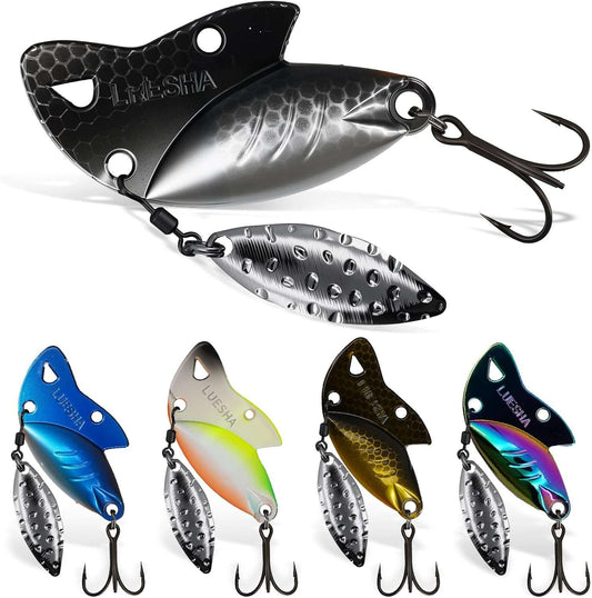 Blade Bait Fishing Lures – 5pcs Metal VIB Sinking Jigging Spoons for Bass, Trout & Walleye