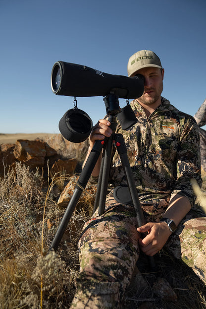 Heavy-Duty Camo Shooting Tripod – Aluminum Frame, 360° Clamp, Adjustable Legs, Bubble Level, Hands-Free Stability for Hunting