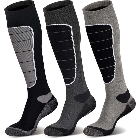 Merino Wool Ski Socks – Thermal Knee-High Winter Socks for Skiing, Snowboarding & Cold Weather