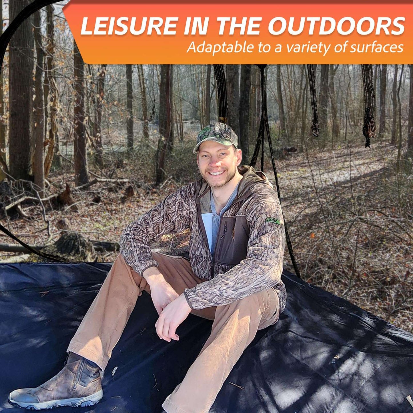 360° See-Through Hunting Blind with Floor Mat, Pop-Up Camouflage Ground Tent for 3–4 People with Carry Bag