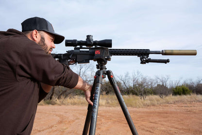 Heavy-Duty Camo Shooting Tripod – Aluminum Frame, 360° Clamp, Adjustable Legs, Bubble Level, Hands-Free Stability for Hunting